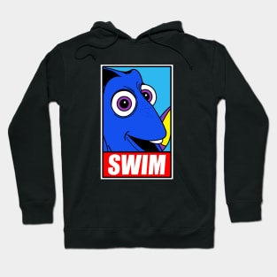 Cute Just Keep Swimming Movie Quote Fish Meme Hoodie